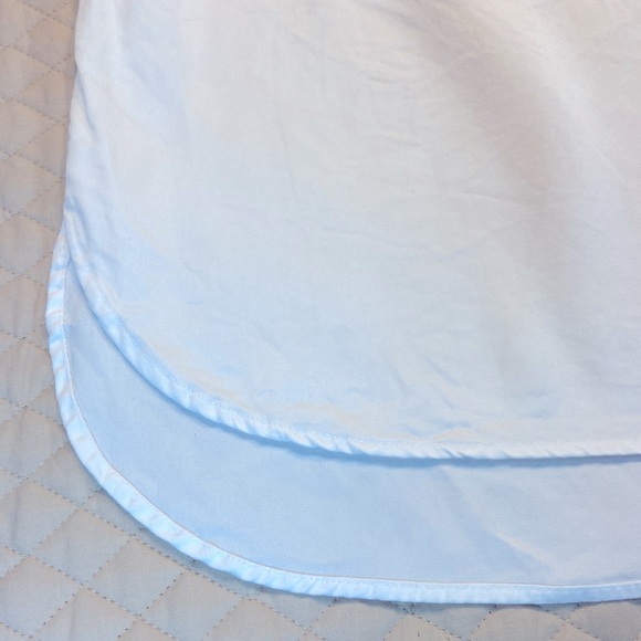 Ellen Tracy Sleeveless Tunic. Lace up Neckline. White. Hi-Lo Hem. Large. - Picture 5 of 9